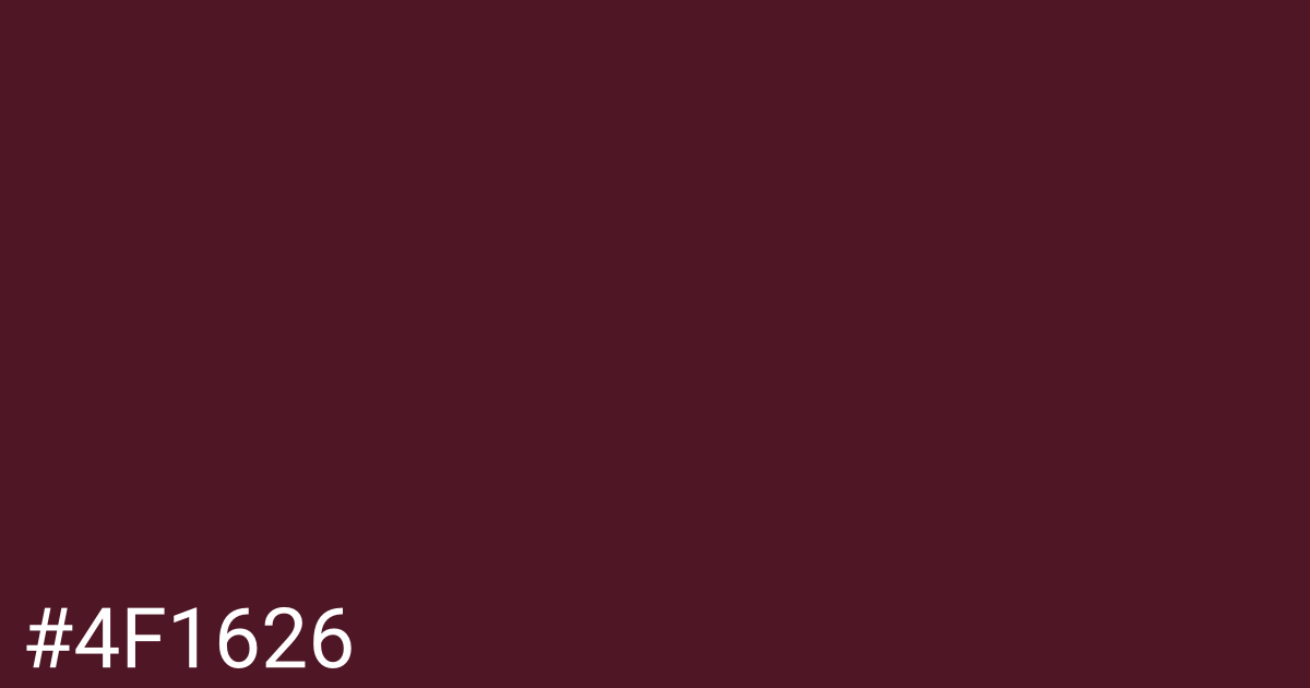 Hex color #4f1626 graphic