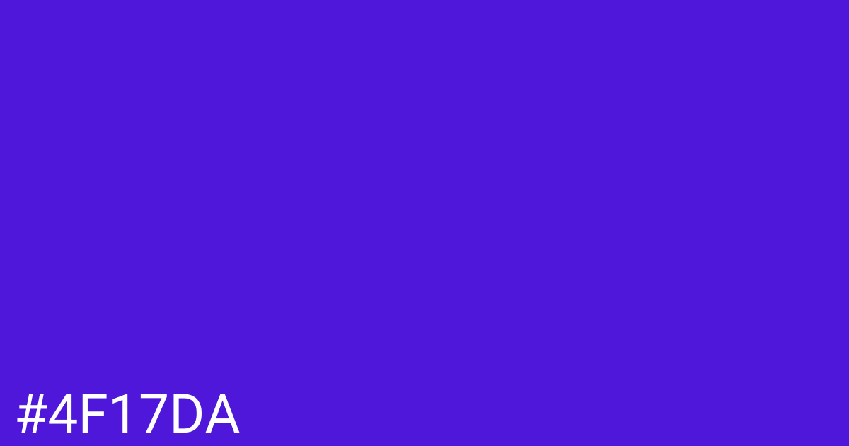 Hex color #4f17da graphic