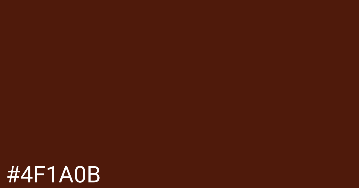 Hex color #4f1a0b graphic