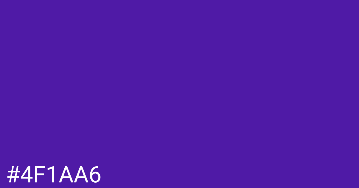Hex color #4f1aa6 graphic