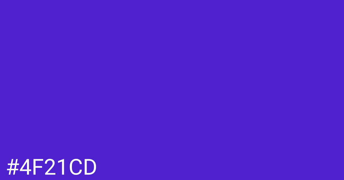 Hex color #4f21cd graphic