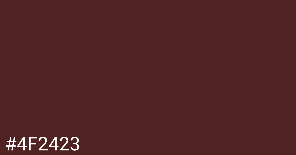 Hex color #4f2423 graphic