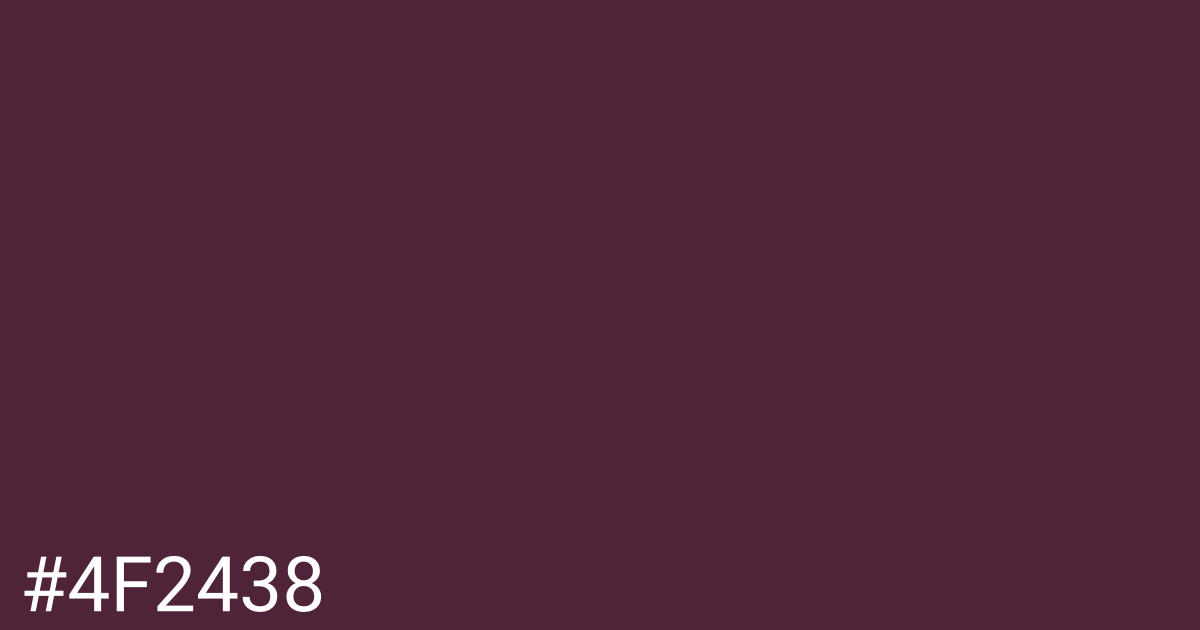 Hex color #4f2438 graphic