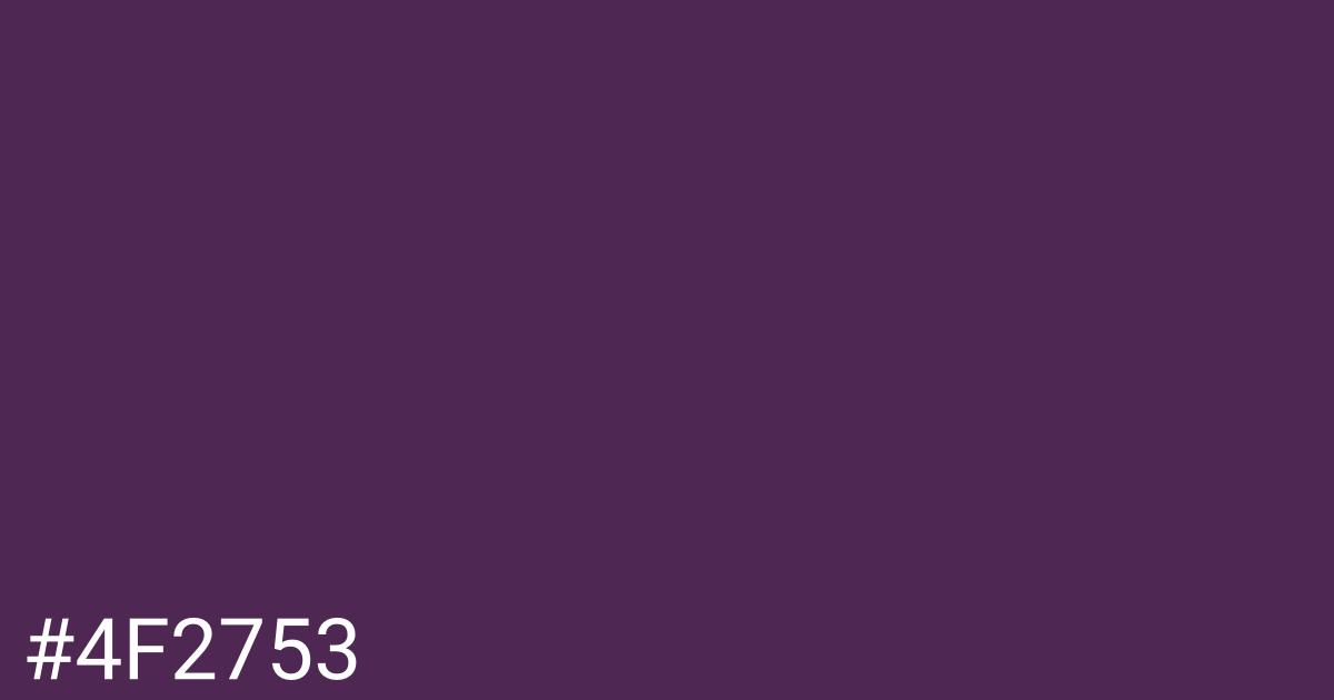 Hex color #4f2753 graphic