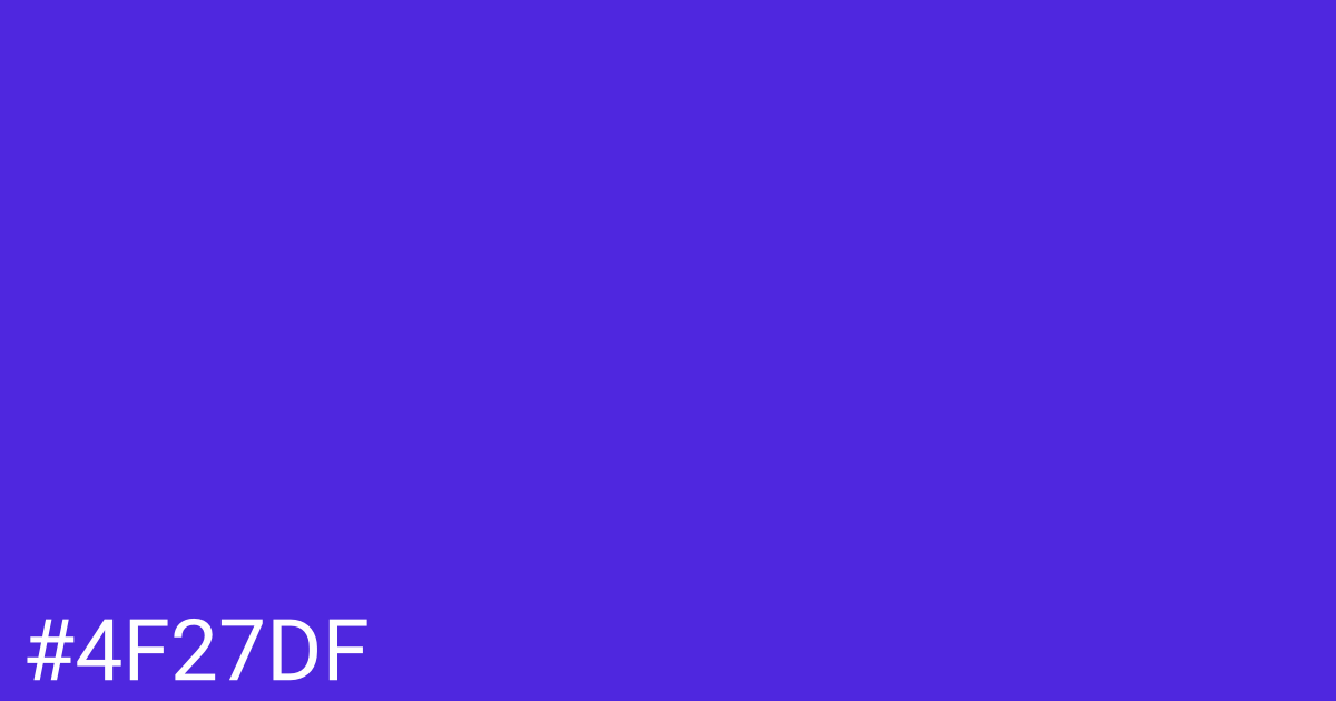 Hex color #4f27df graphic