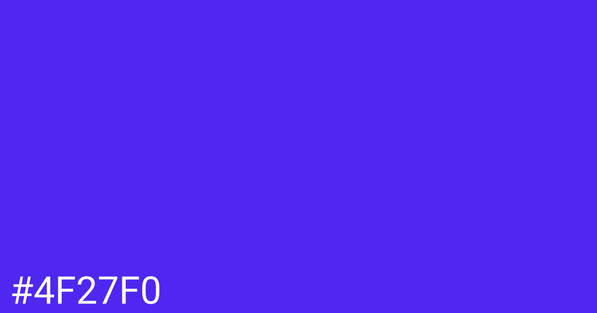 Hex color #4f27f0 graphic