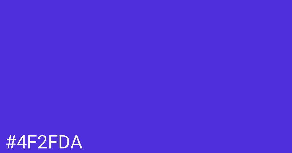 Hex color #4f2fda graphic