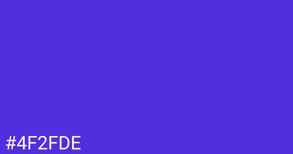 Hex color #4f2fde graphic