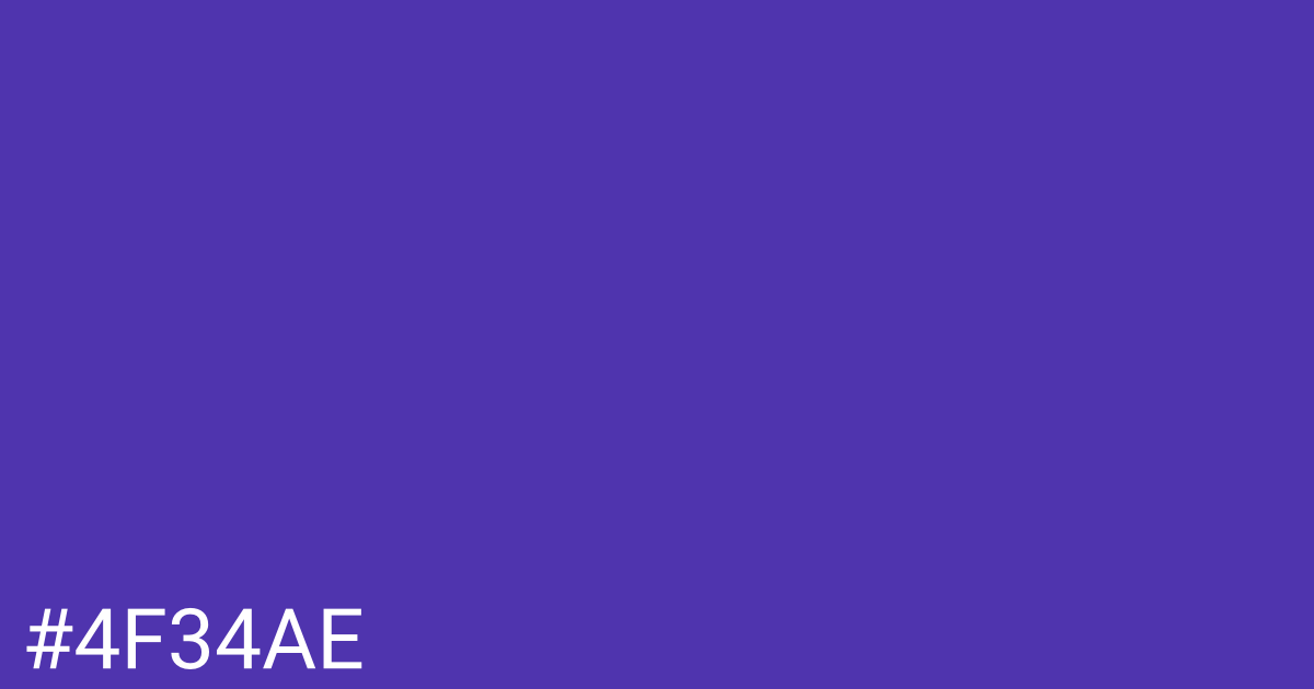 Hex color #4f34ae graphic