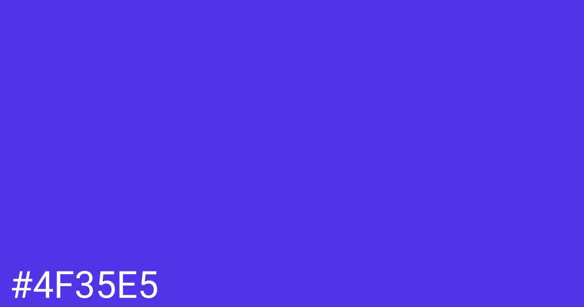 Hex color #4f35e5 graphic