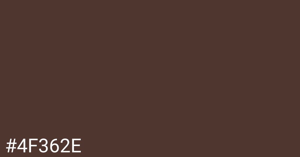 Hex color #4f362e graphic