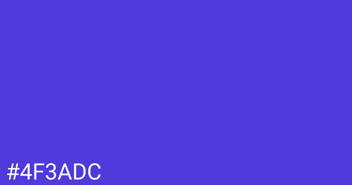 Hex color #4f3adc graphic