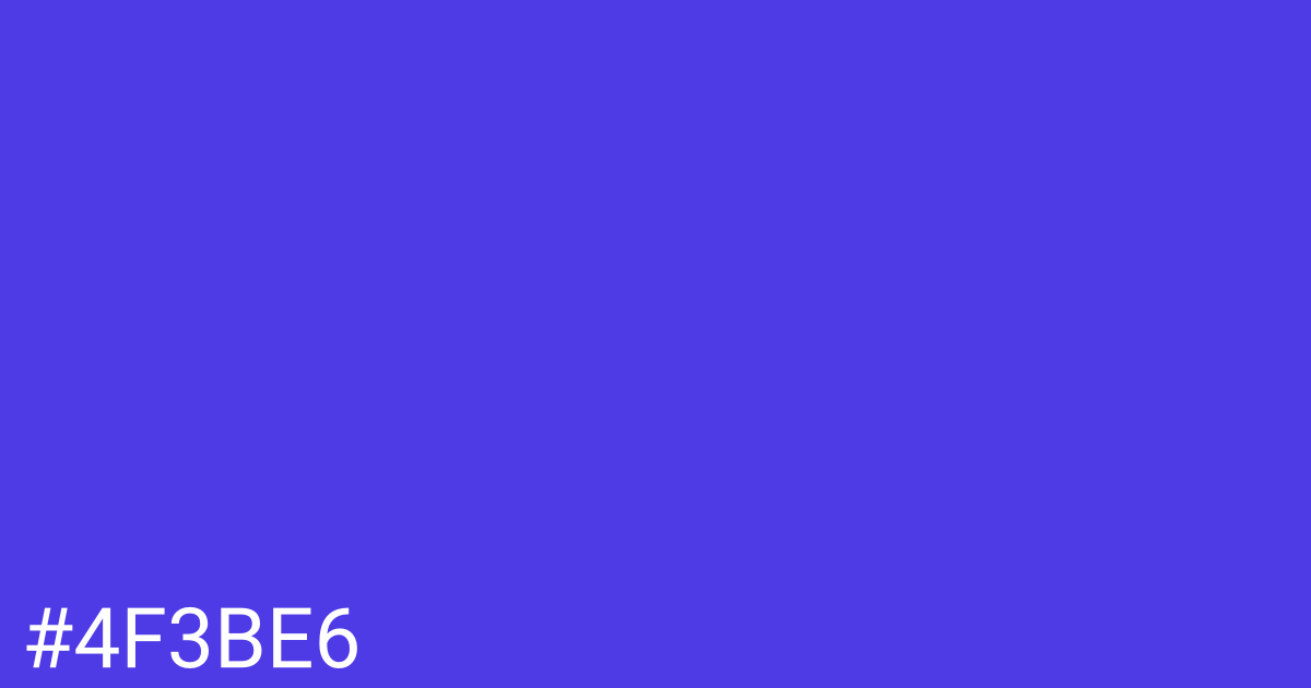 Hex color #4f3be6 graphic