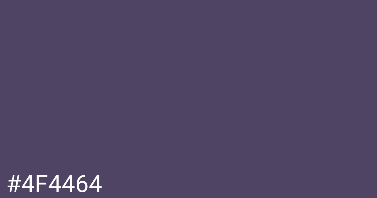 Hex color #4f4464 graphic