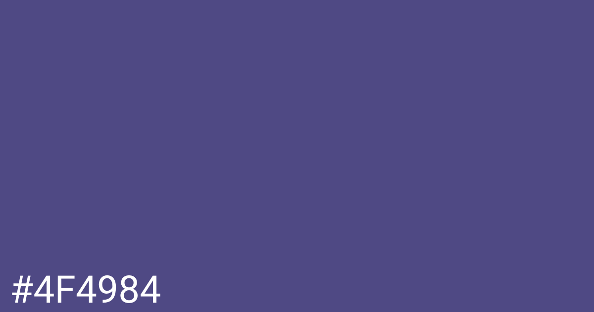 Hex color #4f4984 graphic