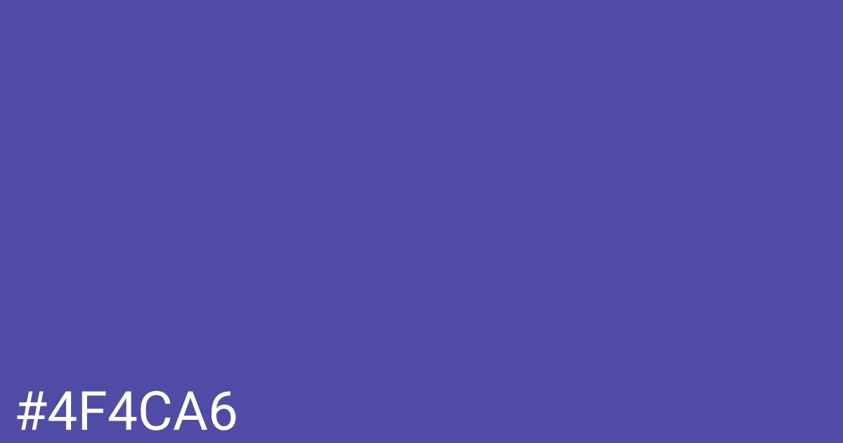 Hex color #4f4ca6 graphic