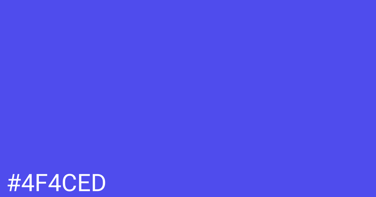 Hex color #4f4ced graphic