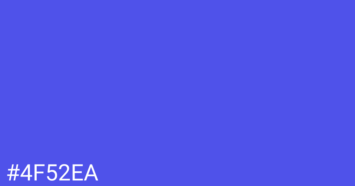 Hex color #4f52ea graphic