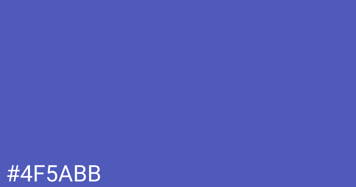 Hex color #4f5abb graphic