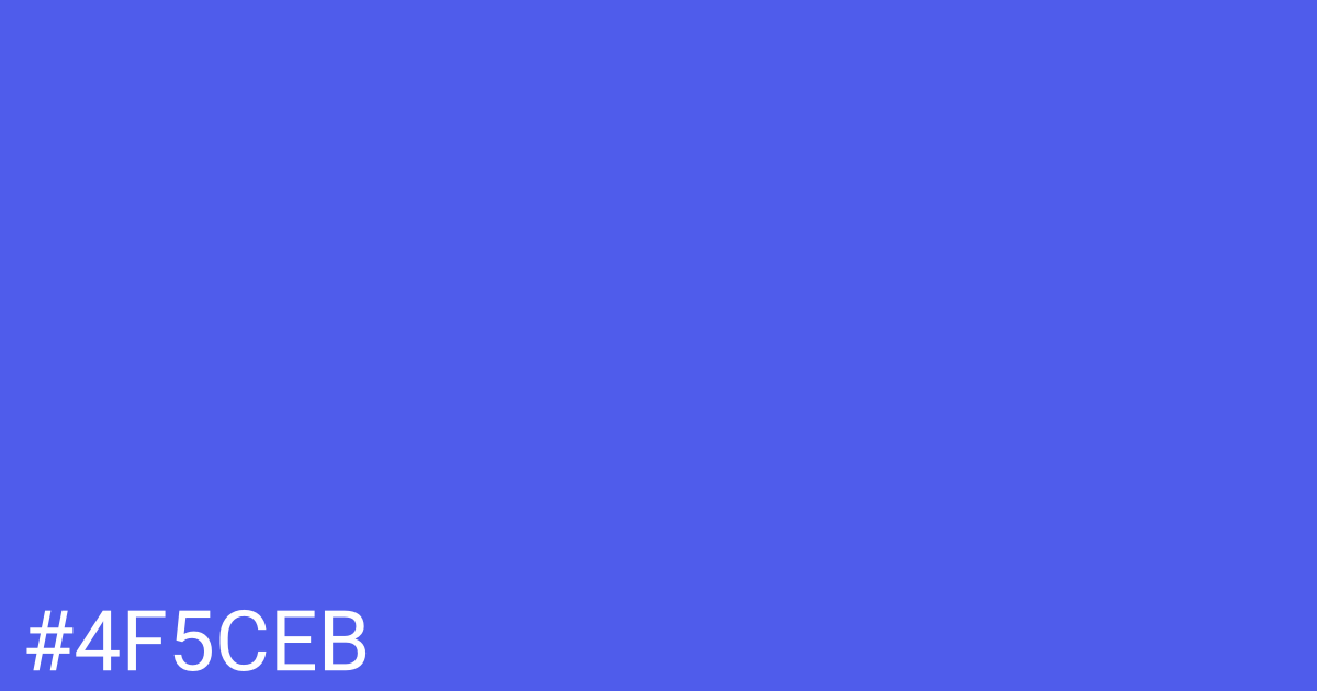 Hex color #4f5ceb graphic