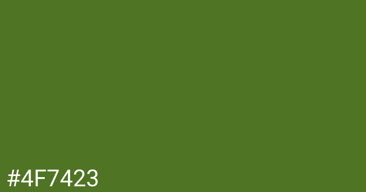 Hex color #4f7423 graphic