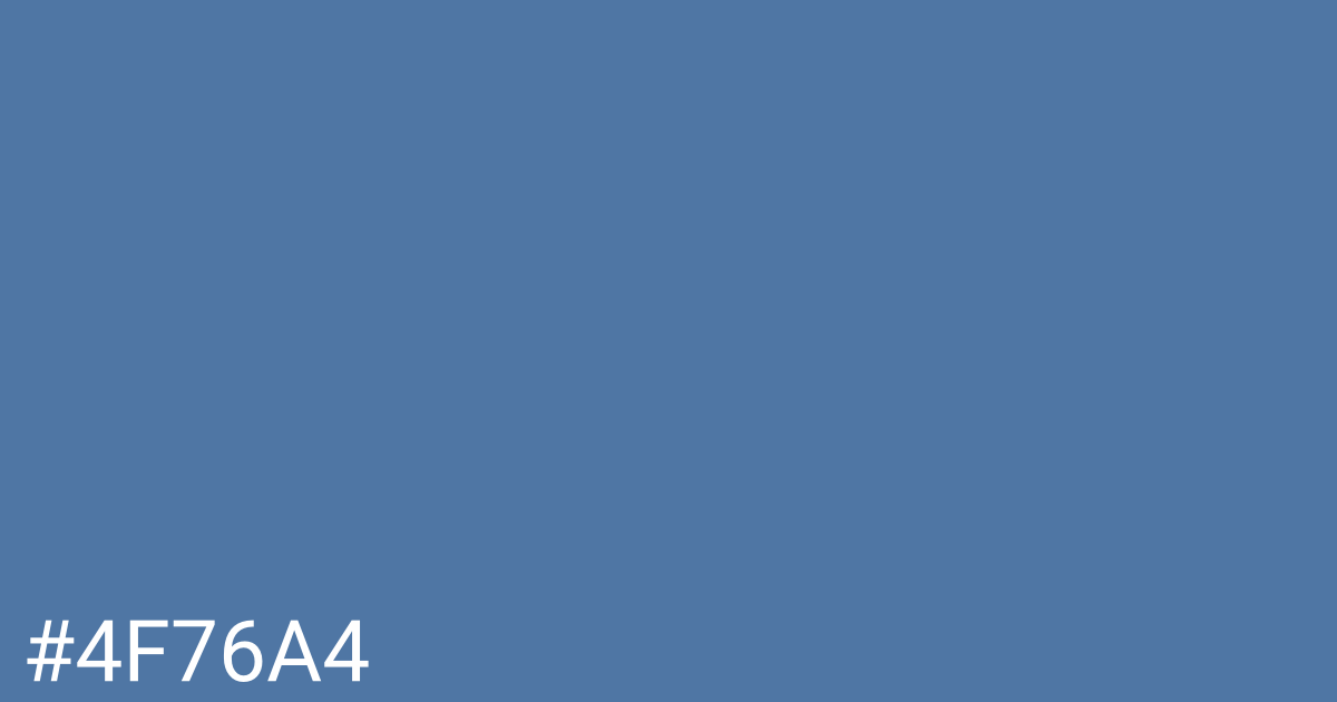 Hex color #4f76a4 graphic