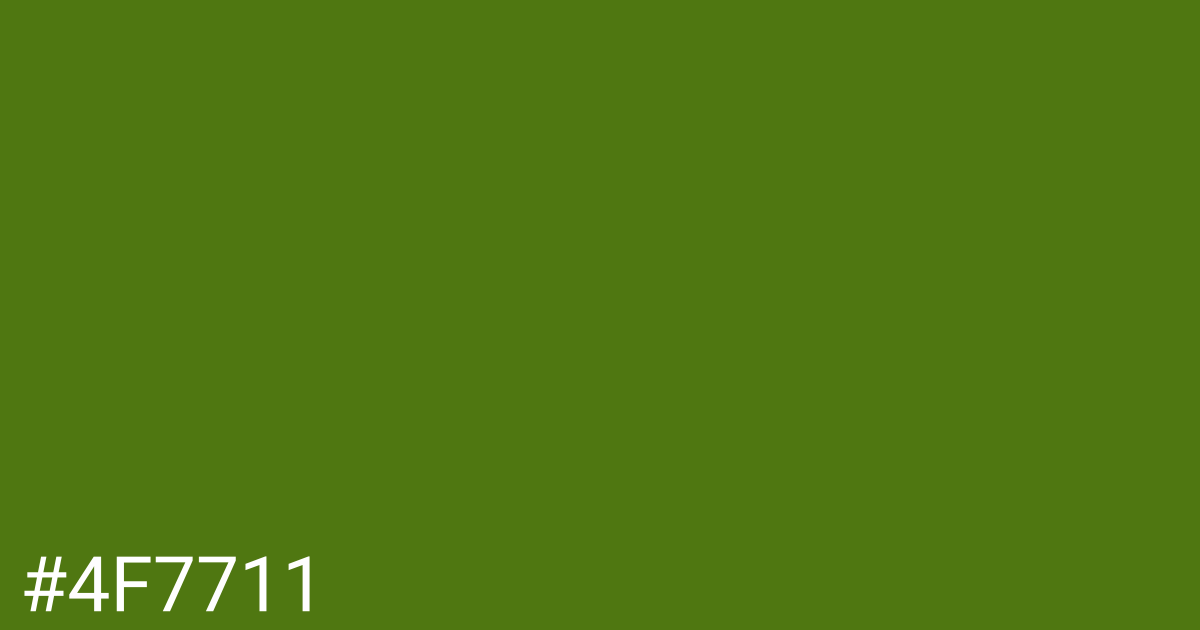 Hex color #4f7711 graphic
