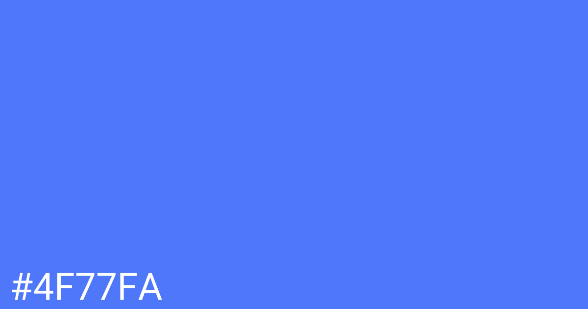 Hex color #4f77fa graphic