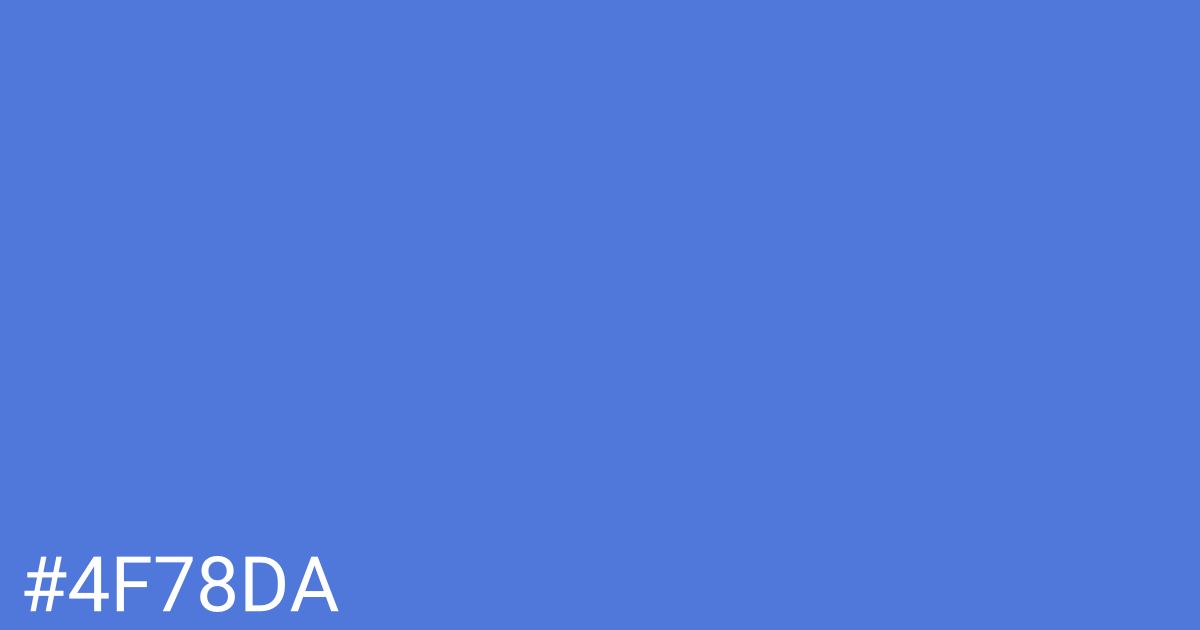 Hex color #4f78da graphic