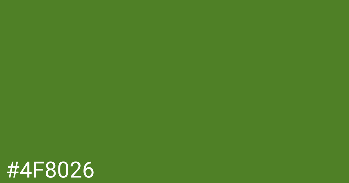 Hex color #4f8026 graphic