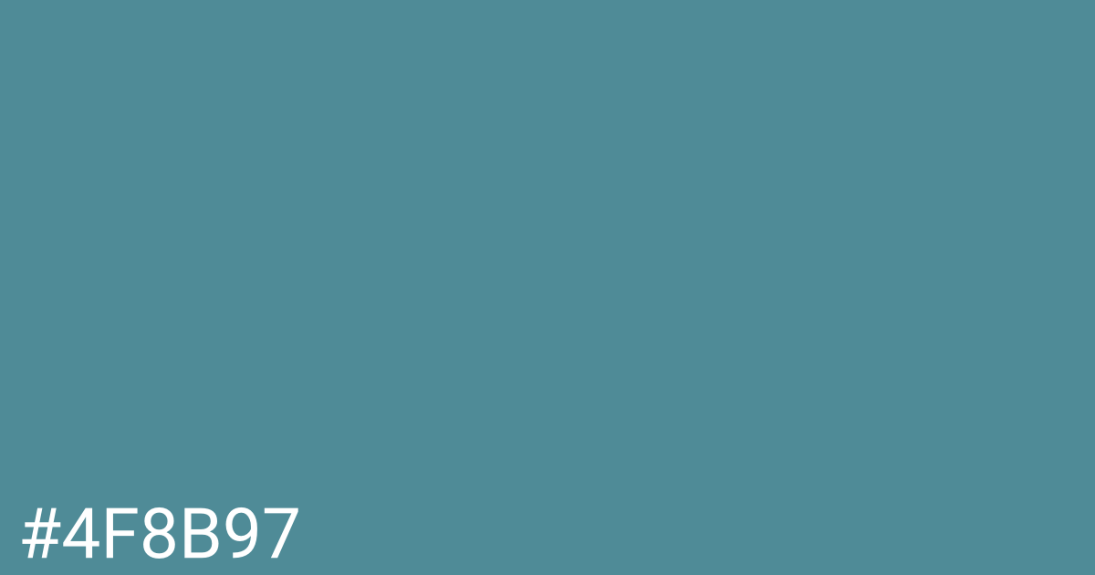 Hex color #4f8b97 graphic