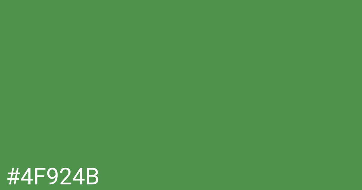 Hex color #4f924b graphic