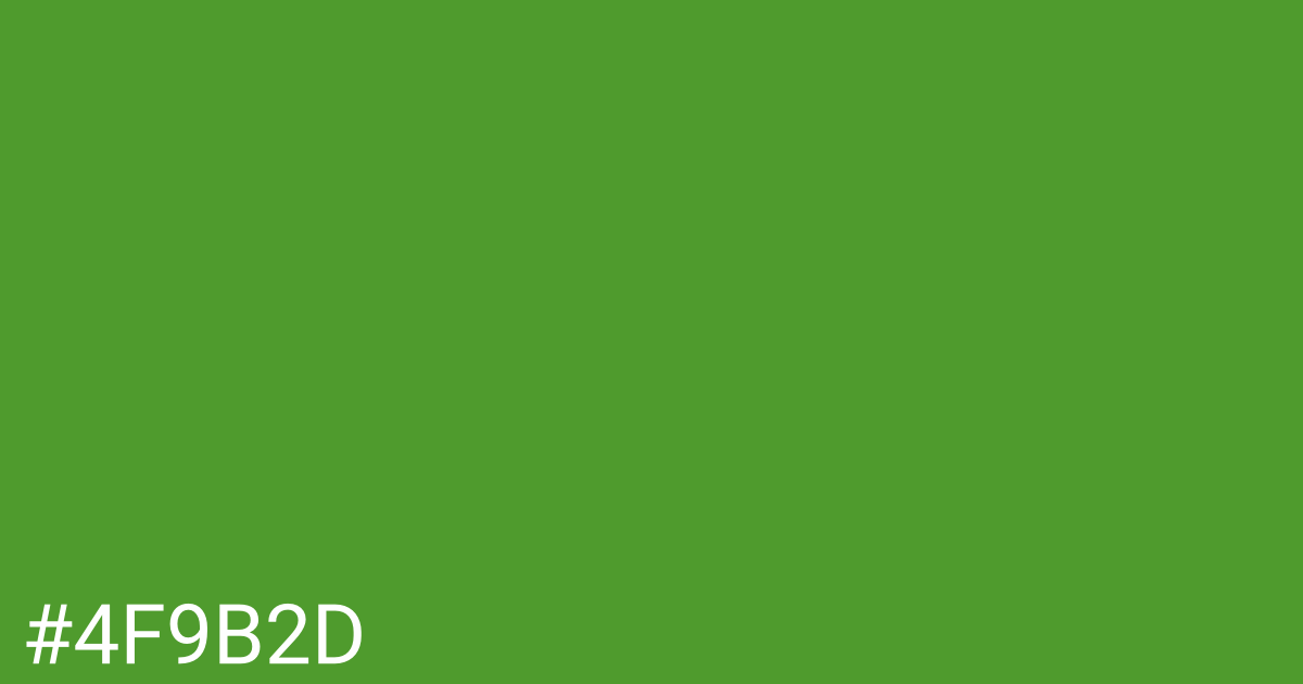 Hex color #4f9b2d graphic