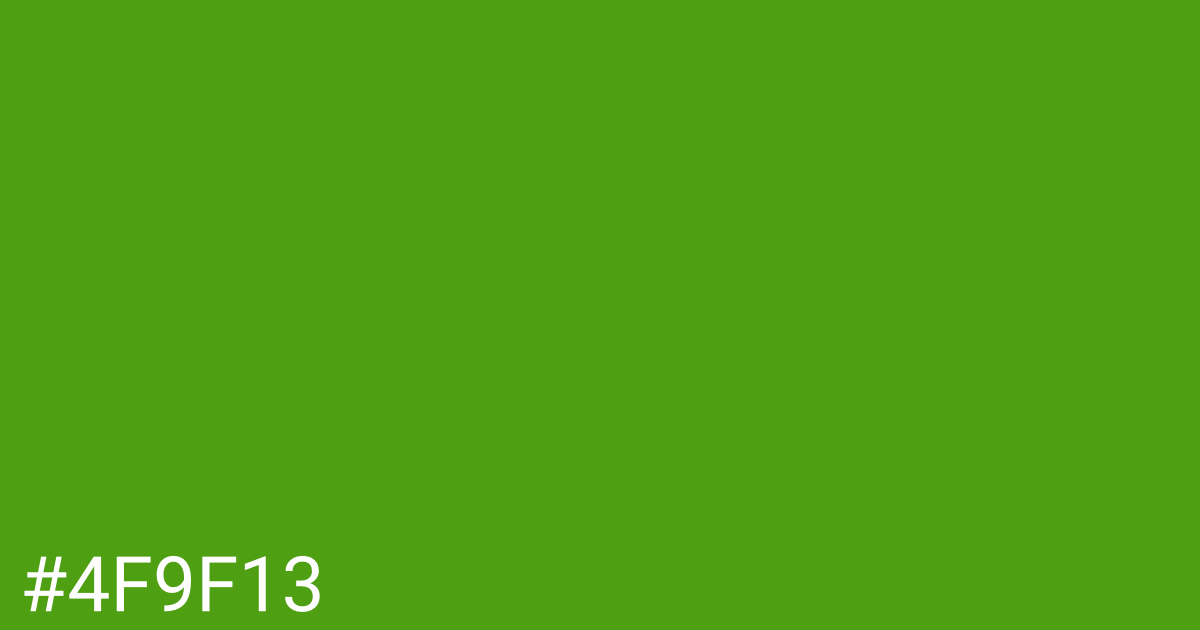 Hex color #4f9f13 graphic