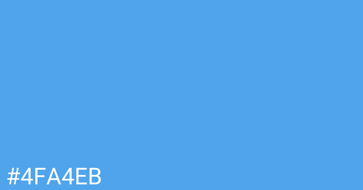 Hex color #4fa4eb graphic