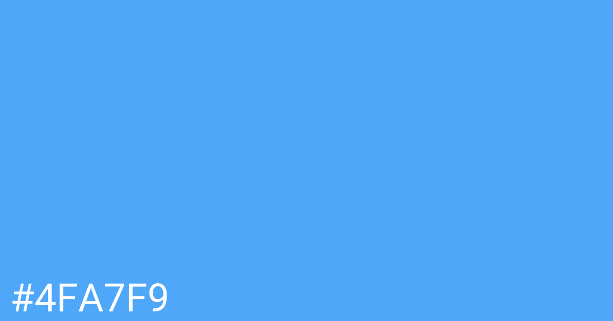Hex color #4fa7f9 graphic