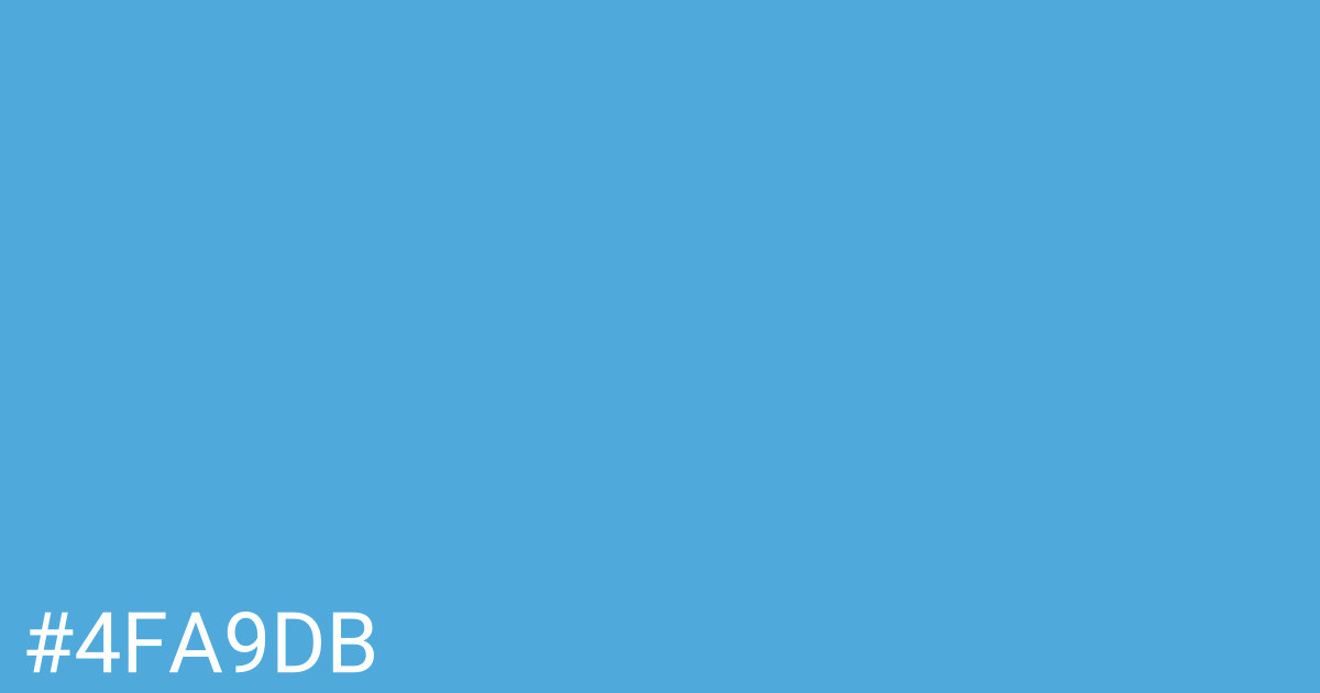 Hex color #4fa9db graphic