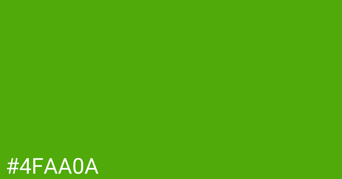 Hex color #4faa0a graphic