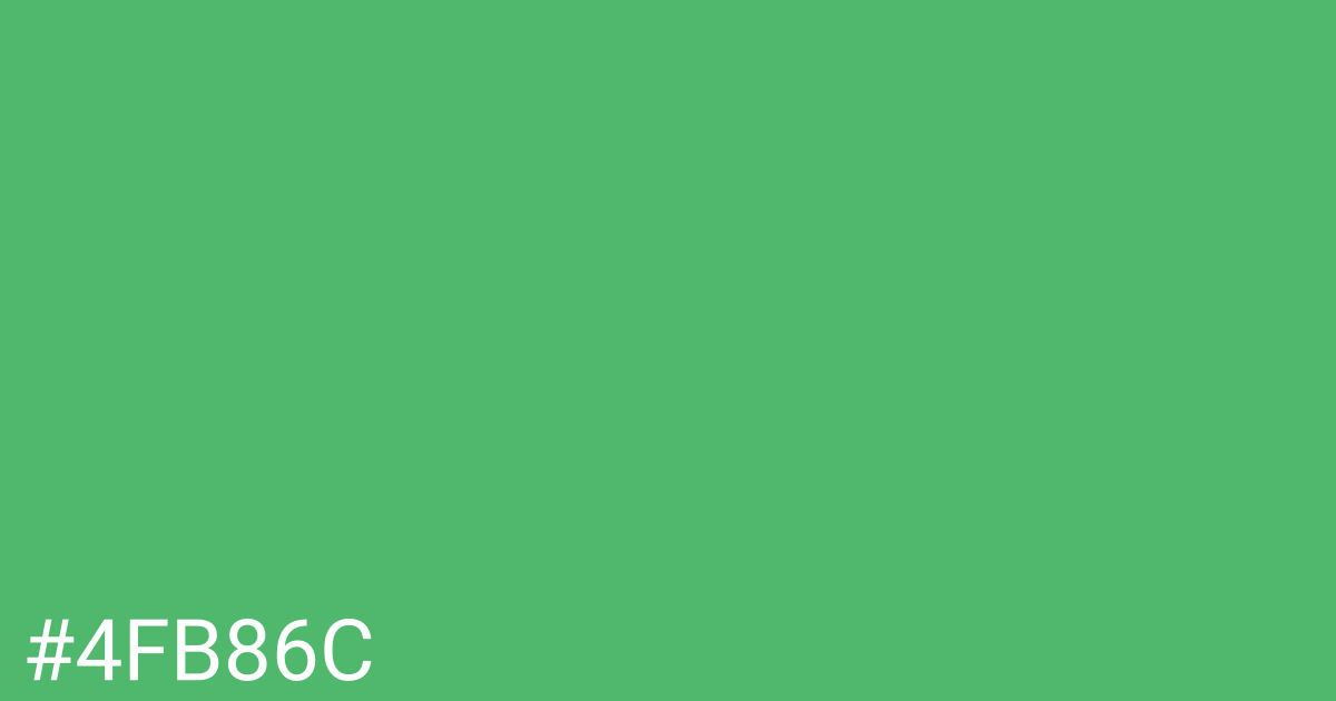 Hex color #4fb86c graphic