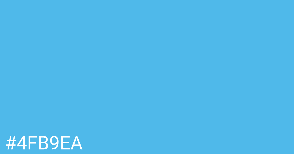 Hex color #4fb9ea graphic