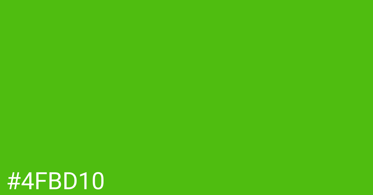 Hex color #4fbd10 graphic