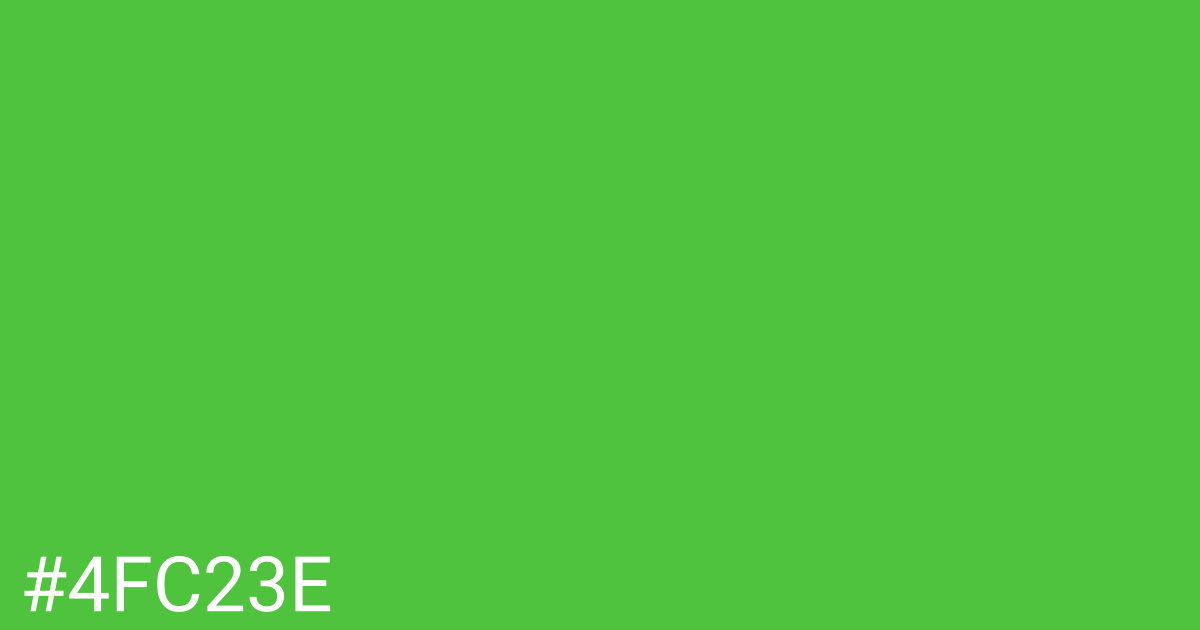 Hex color #4fc23e graphic