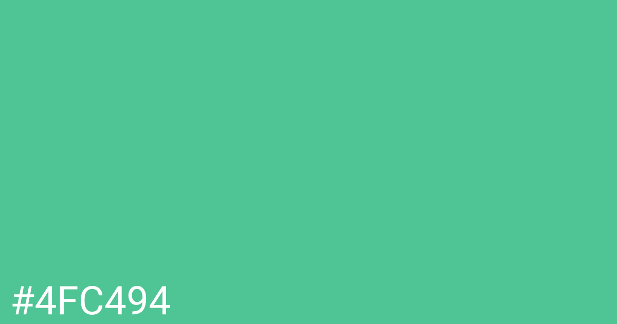 Hex color #4fc494 graphic