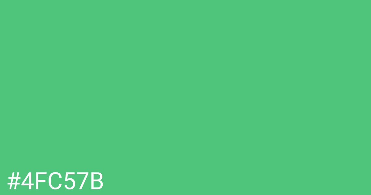 Hex color #4fc57b graphic