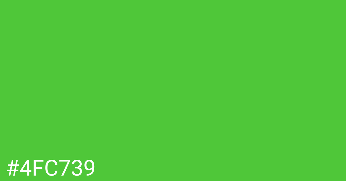 Hex color #4fc739 graphic