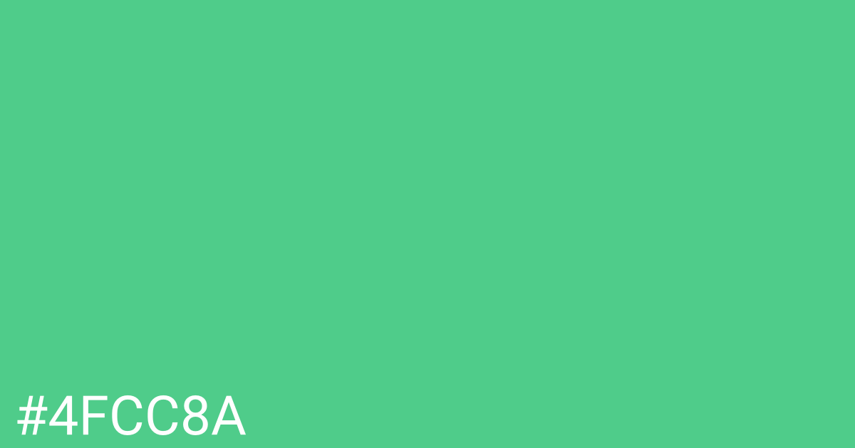 Hex color #4fcc8a graphic