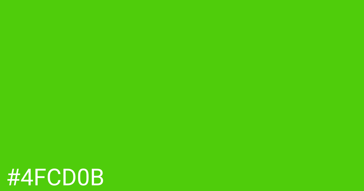 Hex color #4fcd0b graphic