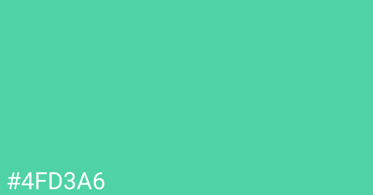 Hex color #4fd3a6 graphic