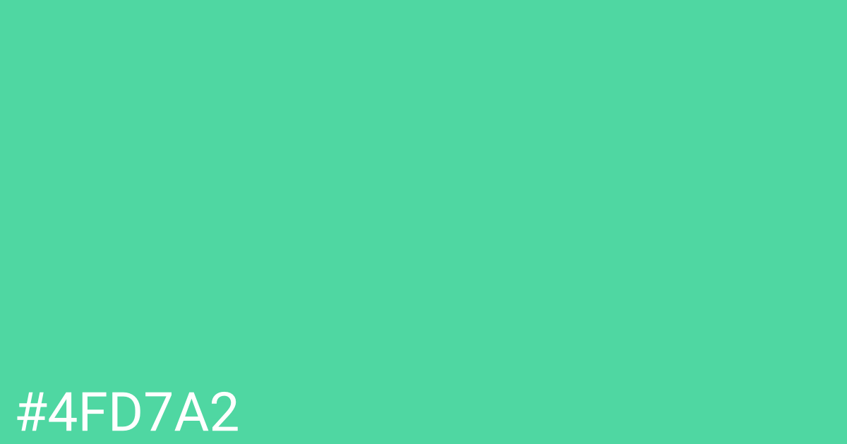 Hex color #4fd7a2 graphic