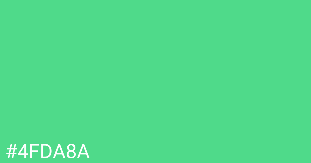 Hex color #4fda8a graphic
